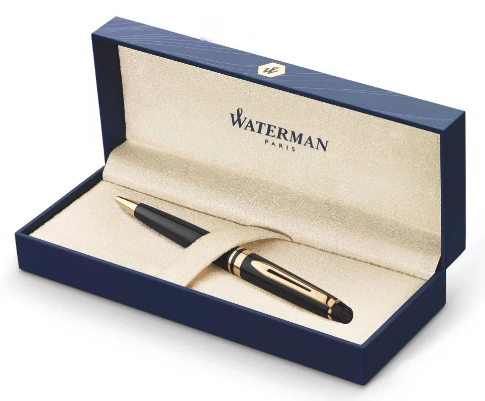 Ручка шариков. Waterman Expert 3 S0951700 Black Laque GT M син. черн. подар.кор. - фото 3