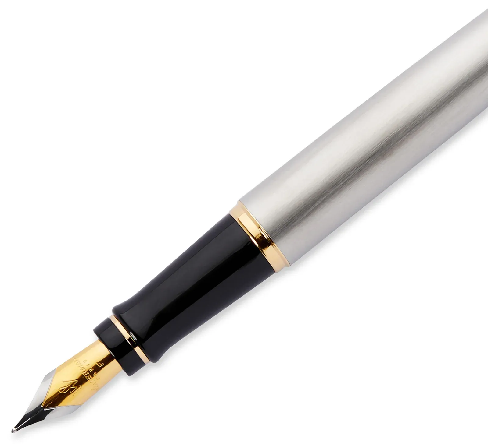 Ручка перьев. Waterman Expert 3 S0951940 Stainless Steel GT F сталь подар.кор. - фото 2