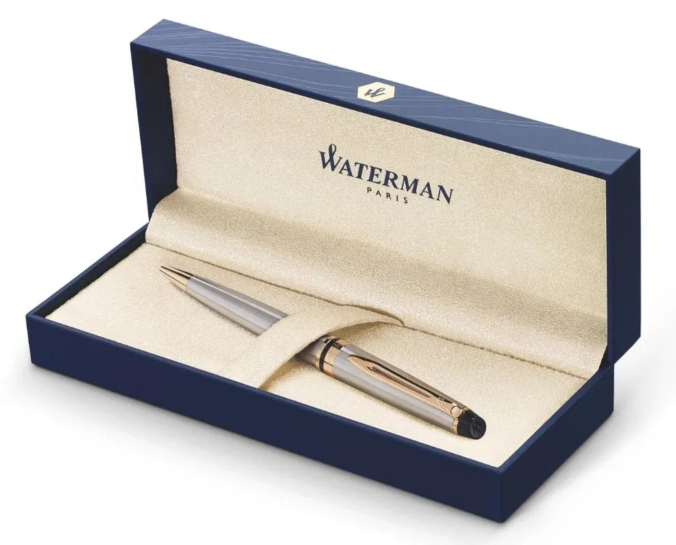 Ручка шариков. Waterman Expert 3 S0952000 Stainless Steel GT M син. черн. подар.кор. - фото 3
