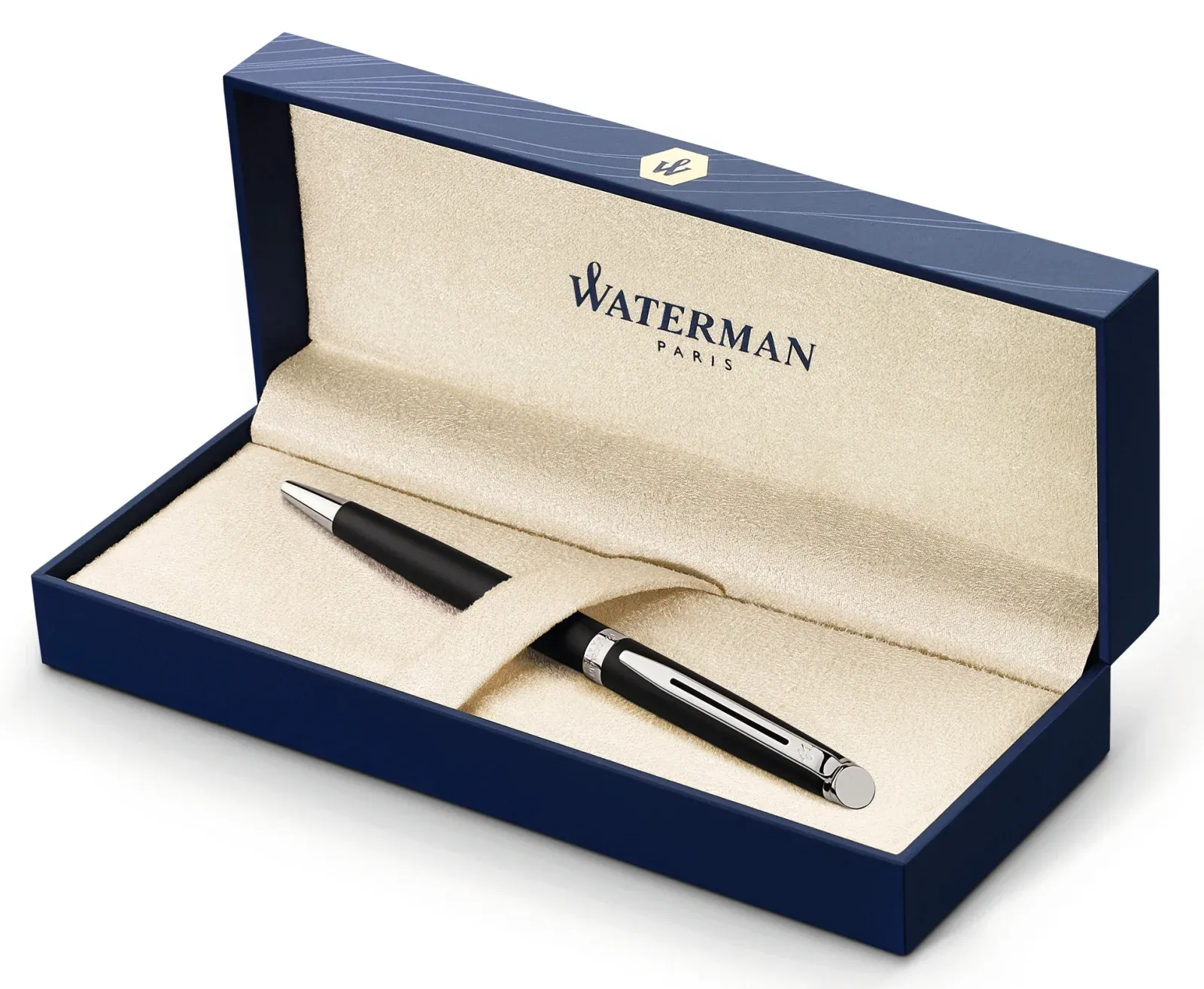 Ручка шариков. Waterman Hemisphere S0920870 Matte Black CT M син. черн. подар.кор. - фото 3