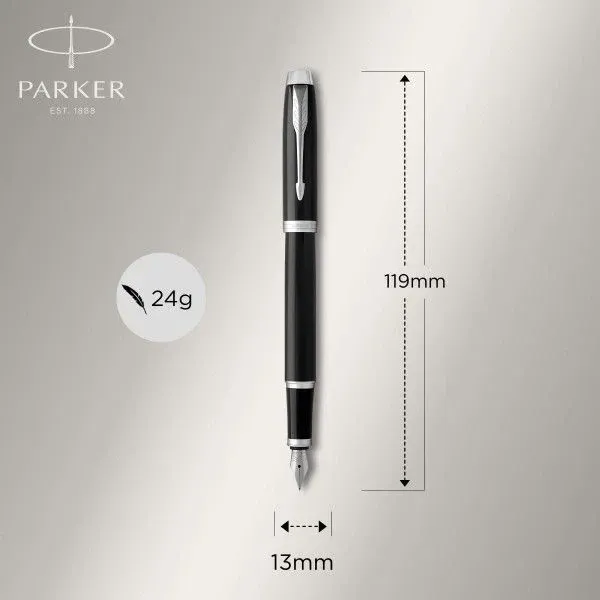 Ручка перьев. Parker IM Core F321 1931644 Black CT F сталь нержавеющая подар.кор. - фото 6