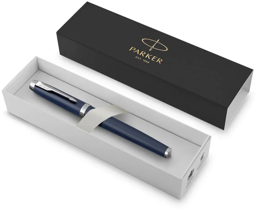 Ручка роллер Parker IM Core T321 1931661 Matte Blue CT F черн. черн. подар.кор. - фото 3