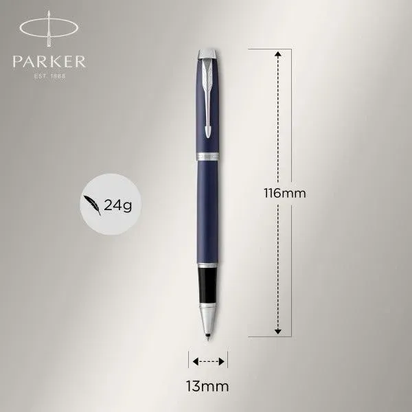 Ручка роллер Parker IM Core T321 1931661 Matte Blue CT F черн. черн. подар.кор. - фото 6