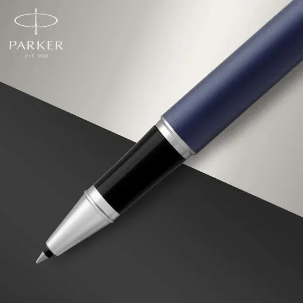 Ручка роллер Parker IM Core T321 1931661 Matte Blue CT F черн. черн. подар.кор. - фото 8