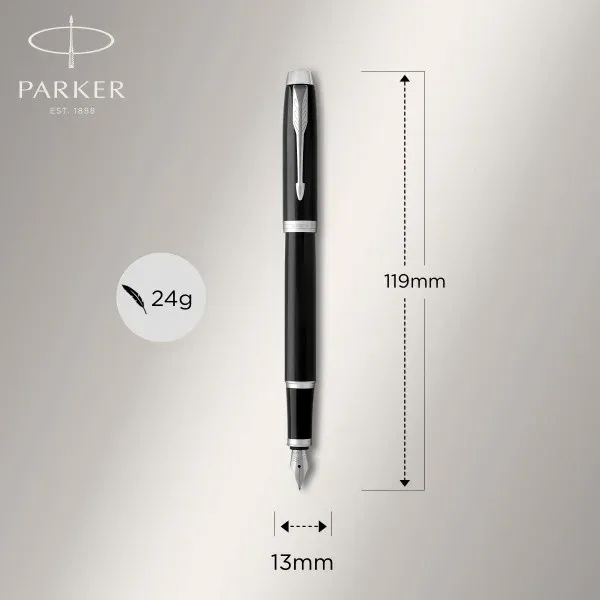 Набор ручек Parker IM Core FK221 2093215 Black CT сталь нержавеющая подар.кор. ручка перьевая ручка шариковая - фото 3