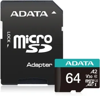Флеш карта microSDXC 64GB A-Data AUSDX64GUI3V30SA2-RA1 Premier Pro + adapter - фото 5