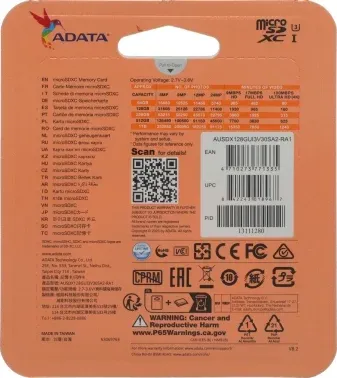 Флеш карта microSDXC 128GB A-Data AUSDX128GUI3V30SA2-RA1 Premier Pro + adapter - фото 8
