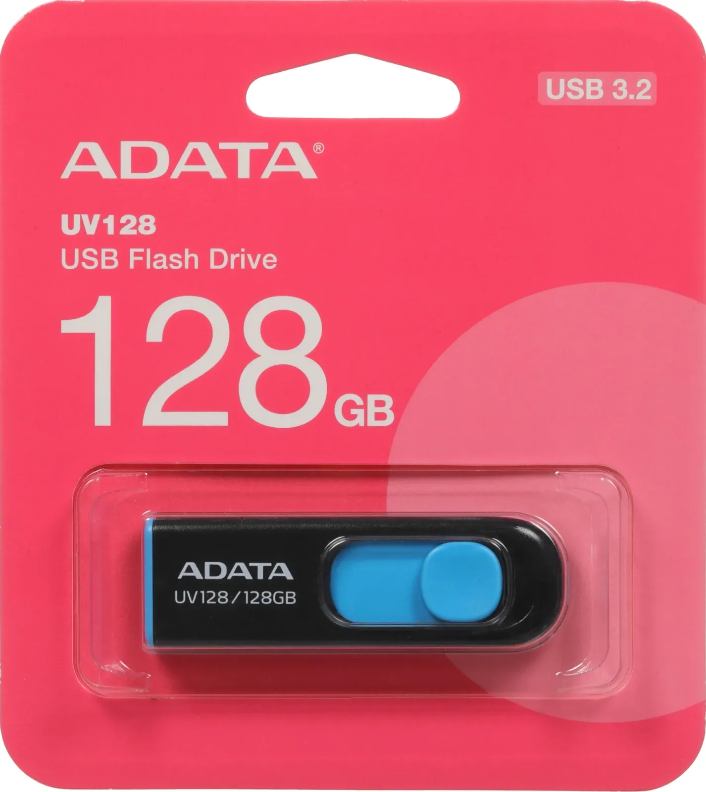 Флеш Диск A-Data 128Gb DashDrive UV128 AUV128-128G-RBE USB3.0 черный/синий, 128 ГБ - фото 5