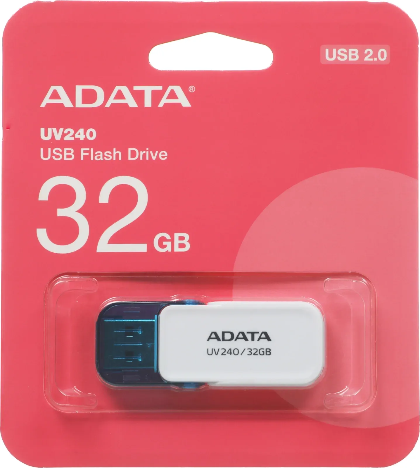 Флеш Диск A-Data 32Gb UV240 AUV240-32G-RWH USB2.0 белый/голубой, 32 ГБ - фото 4