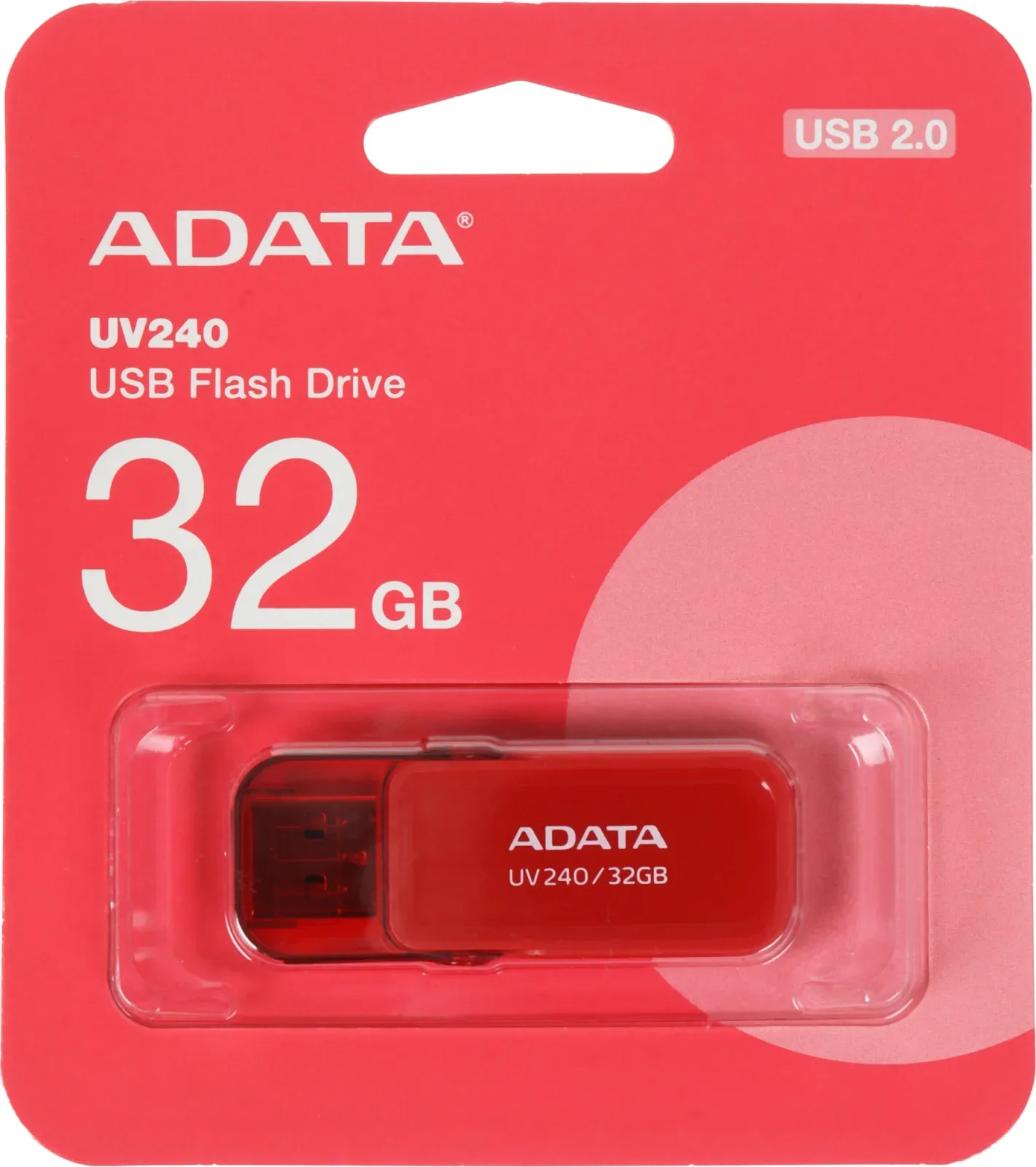 Флеш Диск A-Data 32Gb UV240 AUV240-32G-RRD USB2.0 красный, 32 ГБ - фото 4