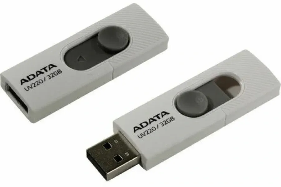 Флеш Диск A-Data 32Gb UV220 AUV220-32G-RWHGY USB2.0 белый/серый, 32 ГБ - фото 5
