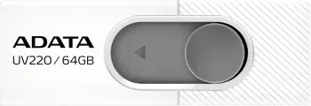 Флеш Диск A-Data 64Gb UV220 AUV220-64G-RWHGY USB2.0 белый/серый, 64 ГБ - фото 7
