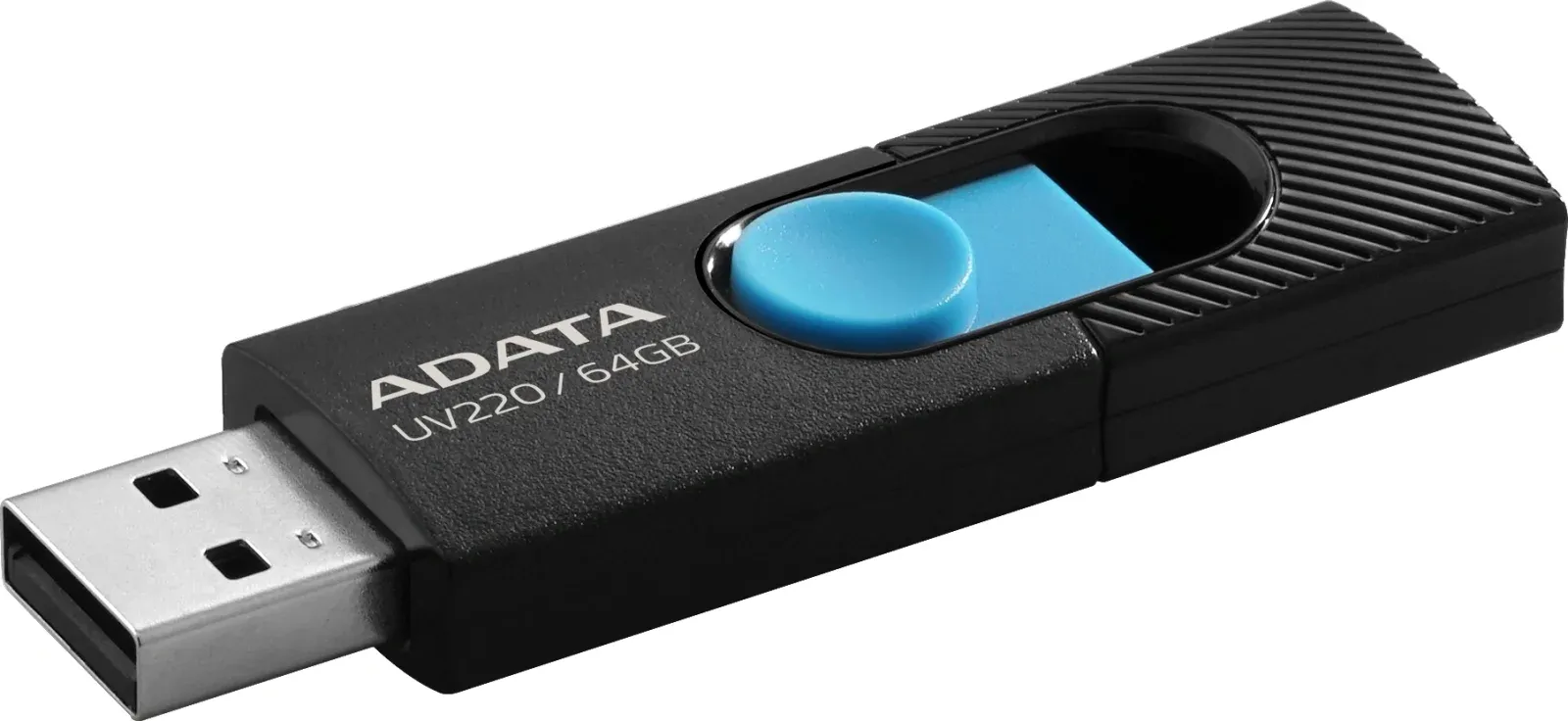 Флеш Диск A-Data 64Gb UV220 AUV220-64G-RBKBL USB2.0 черный/синий, 64 ГБ - фото 2