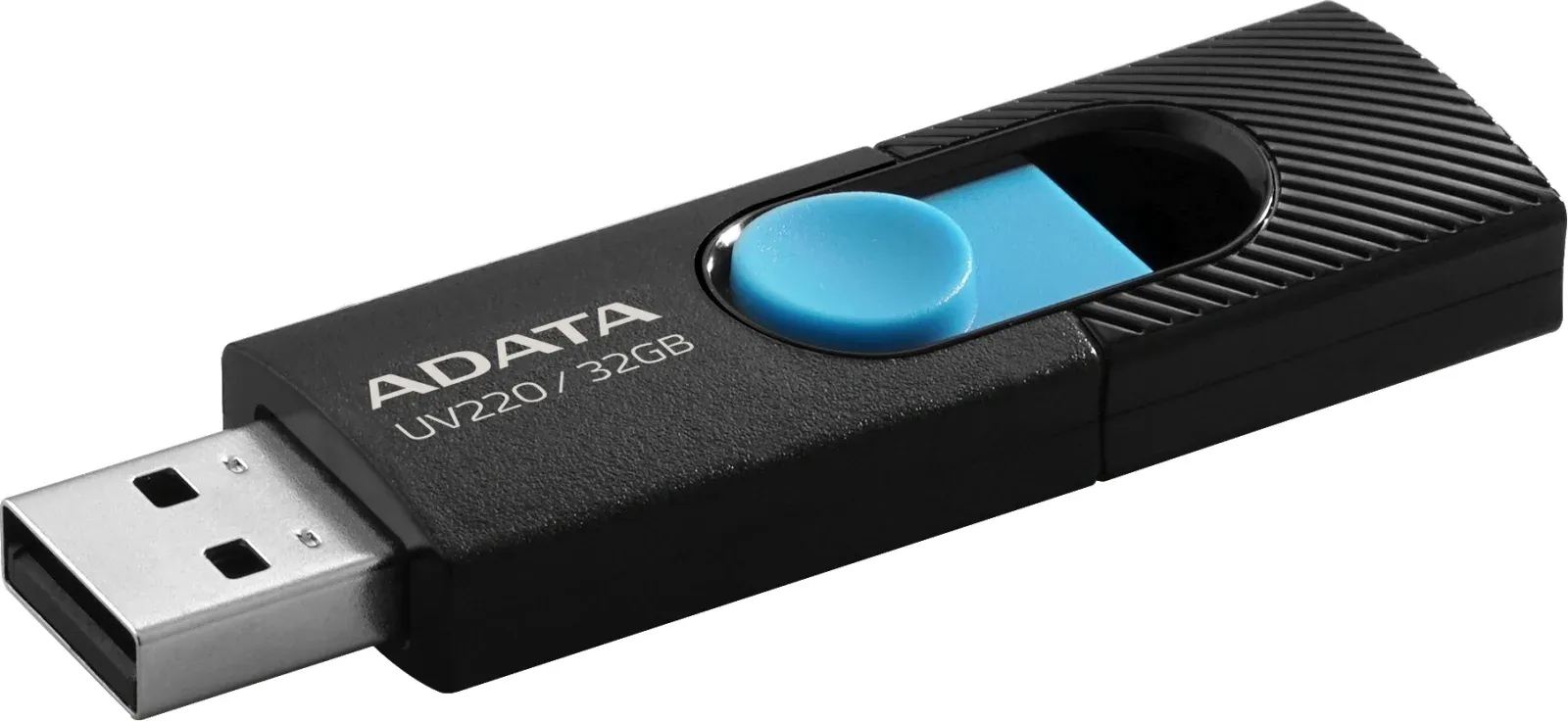 Флеш Диск A-Data 32Gb UV220 AUV220-32G-RBKBL USB2.0 черный/синий, 32 ГБ - фото 2