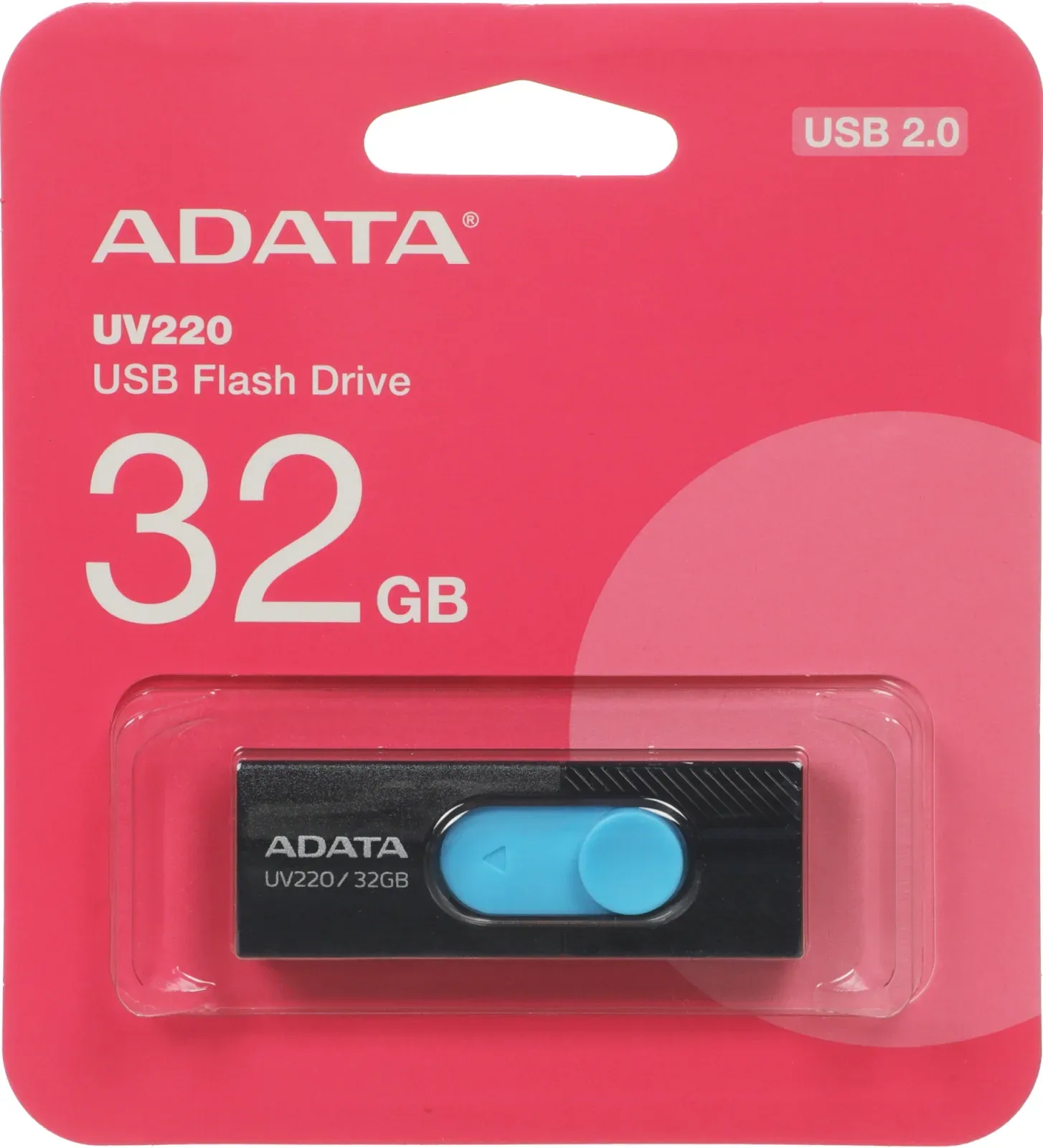Флеш Диск A-Data 32Gb UV220 AUV220-32G-RBKBL USB2.0 черный/синий, 32 ГБ - фото 4