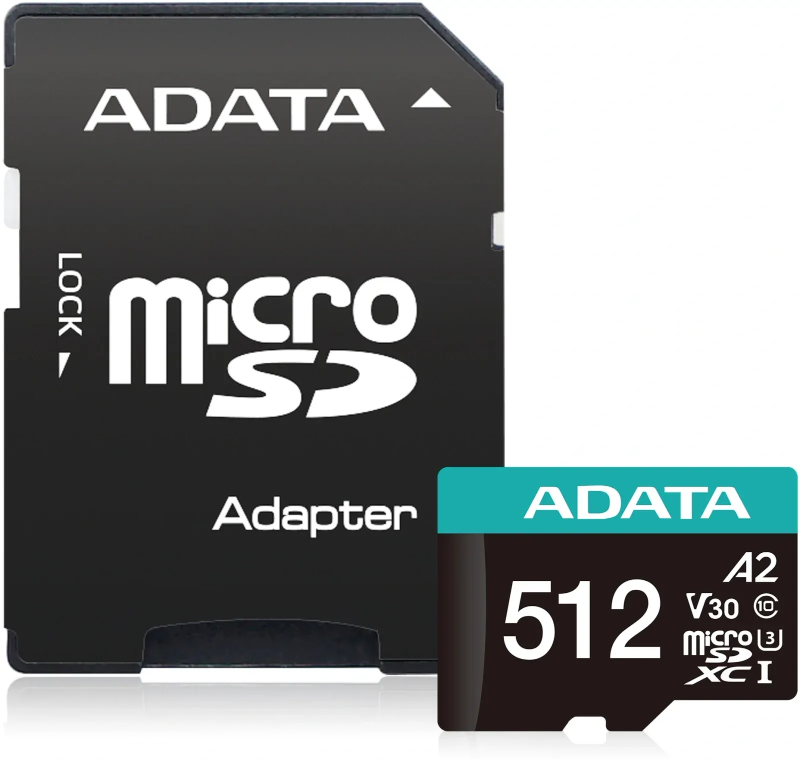 Флеш карта microSDXC 512GB A-Data AUSDX512GUI3V30SA2-RA1 Premier Pro + adapter - фото 1