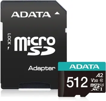 Флеш карта microSDXC 512GB A-Data AUSDX512GUI3V30SA2-RA1 Premier Pro + adapter - фото 5