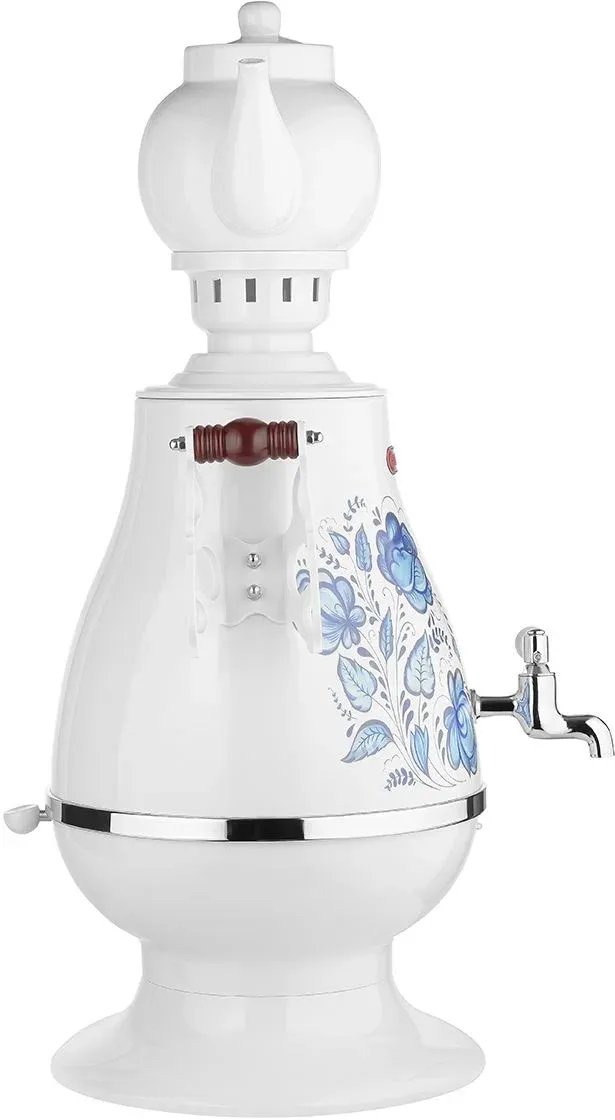 Самовар электрический Centek CT-0091 4л. 2100Вт белый/синий корпус: пластик CT-0091 A - фото 5