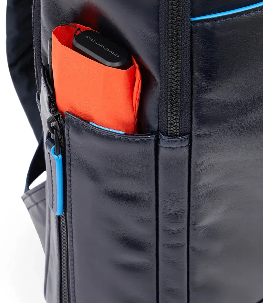 Рюкзак мужской Piquadro Blue Square Revamp CA4818B2V/N черный натур.кожа, 17.5 л - фото 7