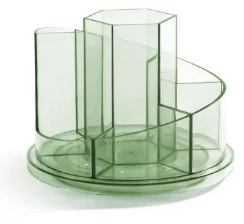 Органайзер настольный Deli 8943GREEN 150x150x114мм зеленый пластик - фото 2