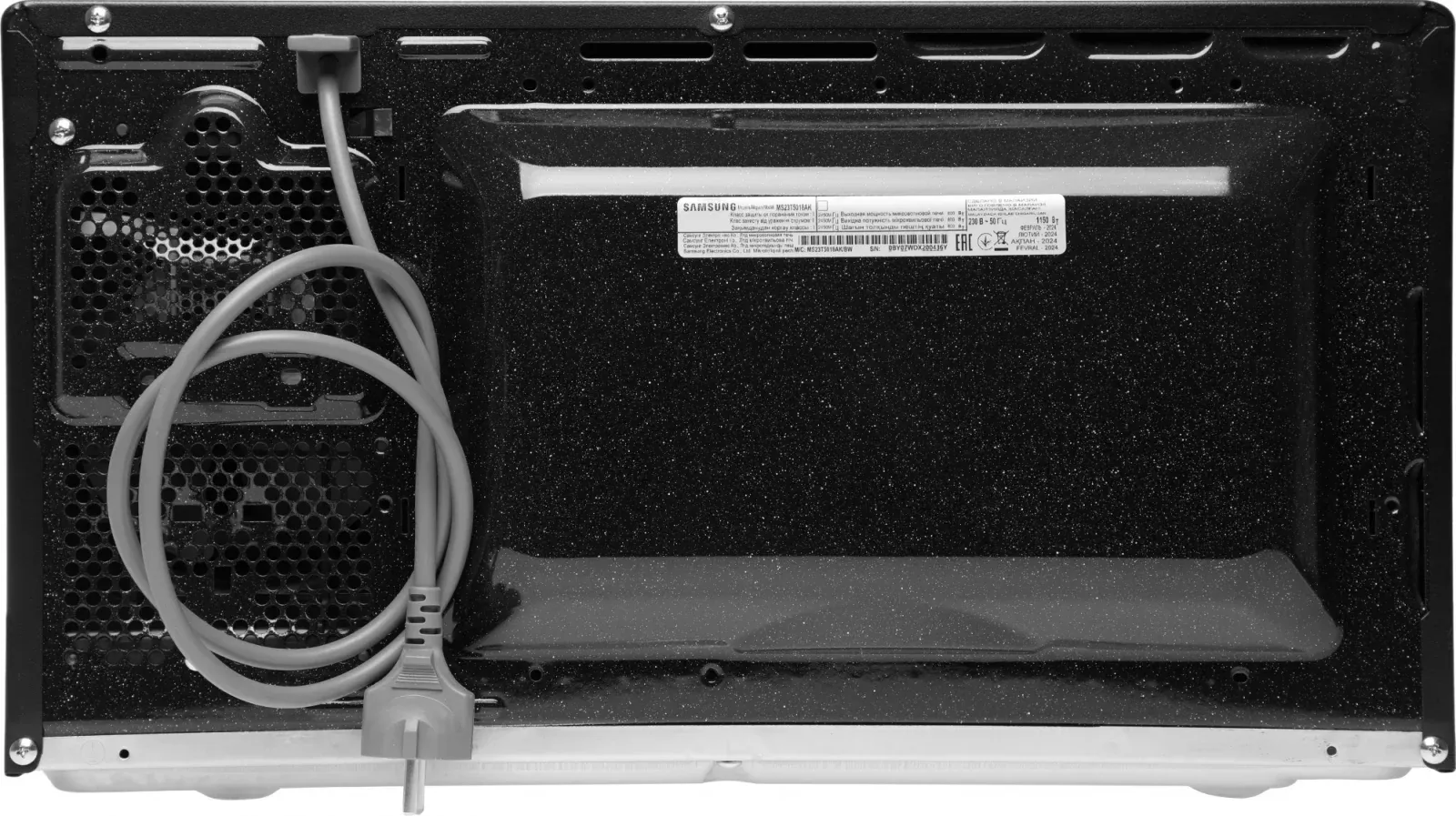 Микроволновая Печь Samsung MS23T5018AK/BW 23л. 800Вт черный, 23 л - фото 2