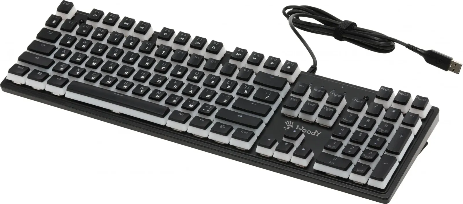 Клавиатура A4Tech S510NP механическая черный USB for gamer LED S510NP PUDDING BLACK кабель 1.8м - фото 4