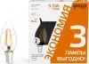 Лампа светодиодная Gauss Basic 1041116T 5.5Вт цок.:E14 свеча 220B св.свеч.бел.теп. упак.:3шт - фото 5