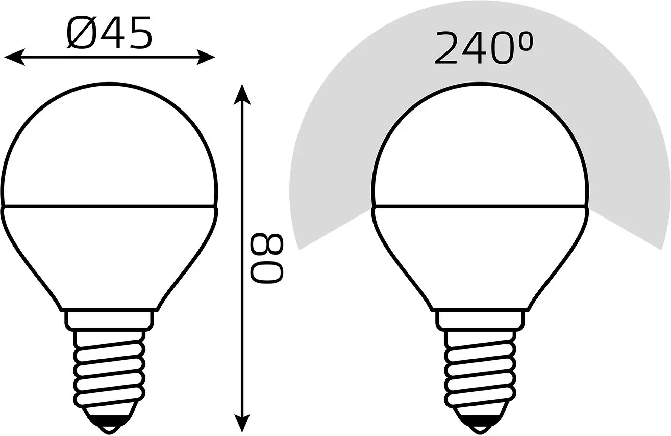 Лампа светодиодная Gauss Basic 10531252T 5.5Вт цок.:E14 шар 220B св.свеч.бел.нейт. упак.:3шт - фото 3