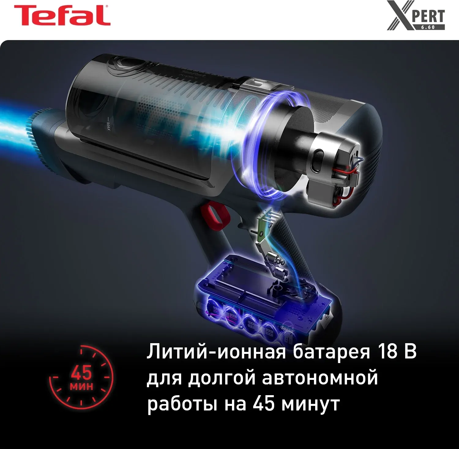 Пылесос Tefal TY6838WO серый/фиолетовый - фото 4