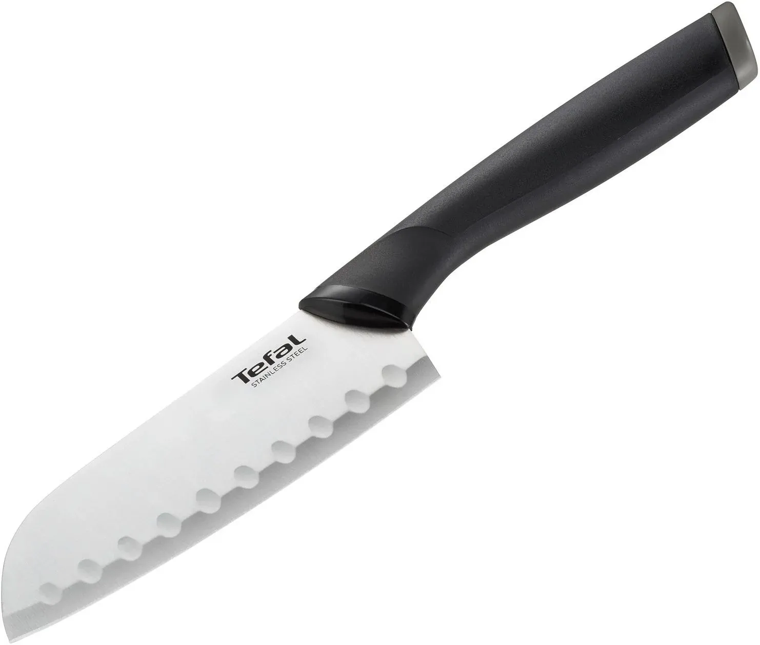 Нож кухонный Tefal K2213604 2100121739 стальной сантоку лезв.120мм прямая заточка серебристый/черный пласт.коробка - фото 2