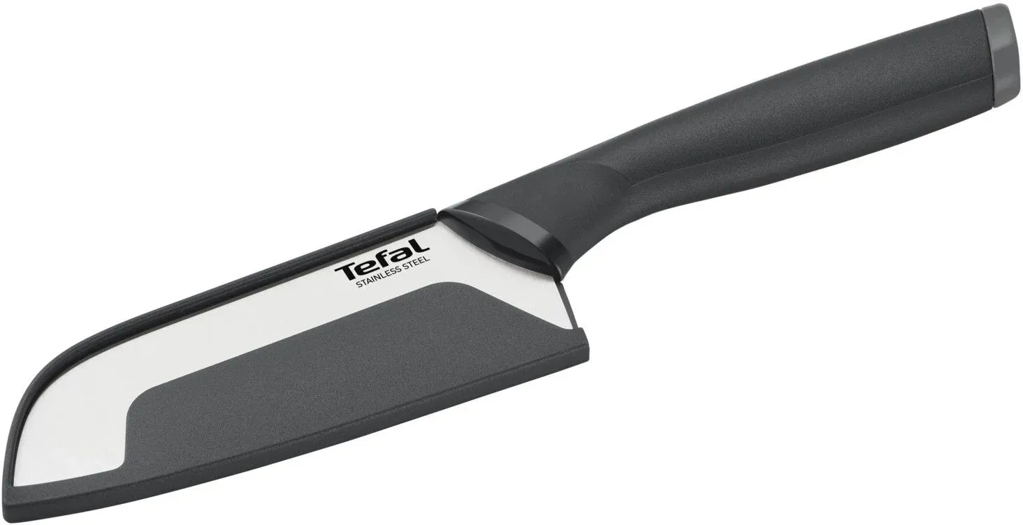 Нож кухонный Tefal K2213604 2100121739 стальной сантоку лезв.120мм прямая заточка серебристый/черный пласт.коробка - фото 6