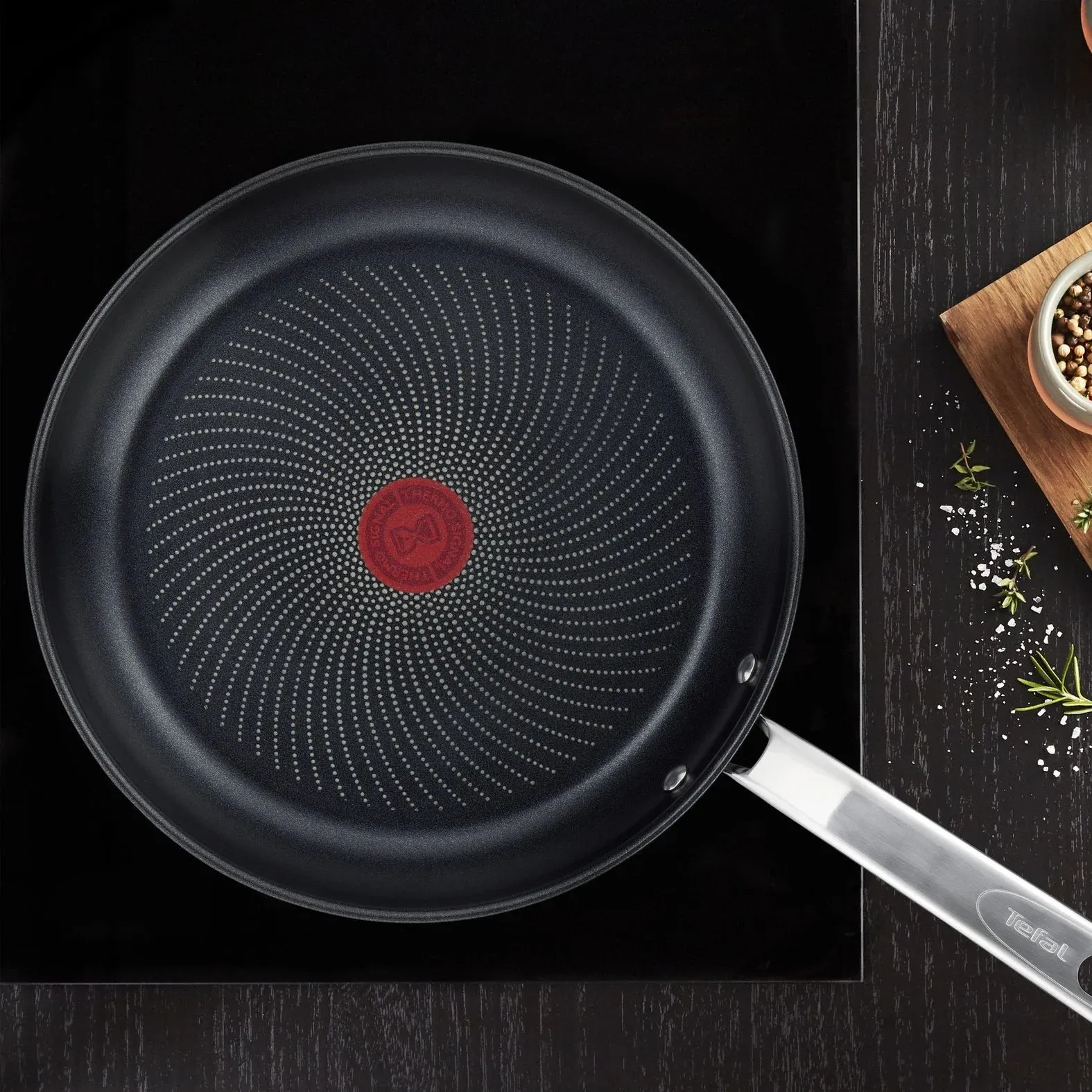 Сковорода Tefal Intuition B8170544 круглая 26см покрытие: Titanium ручка несъемная без крышки черный 2100125770 - фото 4