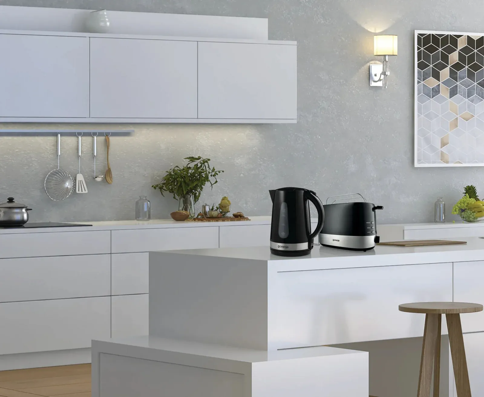 Чайник электрический Gorenje K17BK 1.7л. 2200Вт черный/серебристый корпус: металл/пластик - фото 4