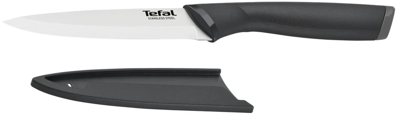 Нож Tefal K2213904 2100121738 стальной универсальный лезв.120мм прямая заточка серебристый/черный пласт.коробка - фото 4