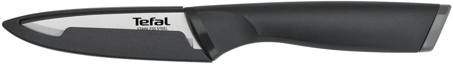 Нож кухонный Tefal K2213504 2100121732 стальной универсальный для чистки овощей и фруктов лезв.90мм прямая заточка серебристый/черный - фото 3