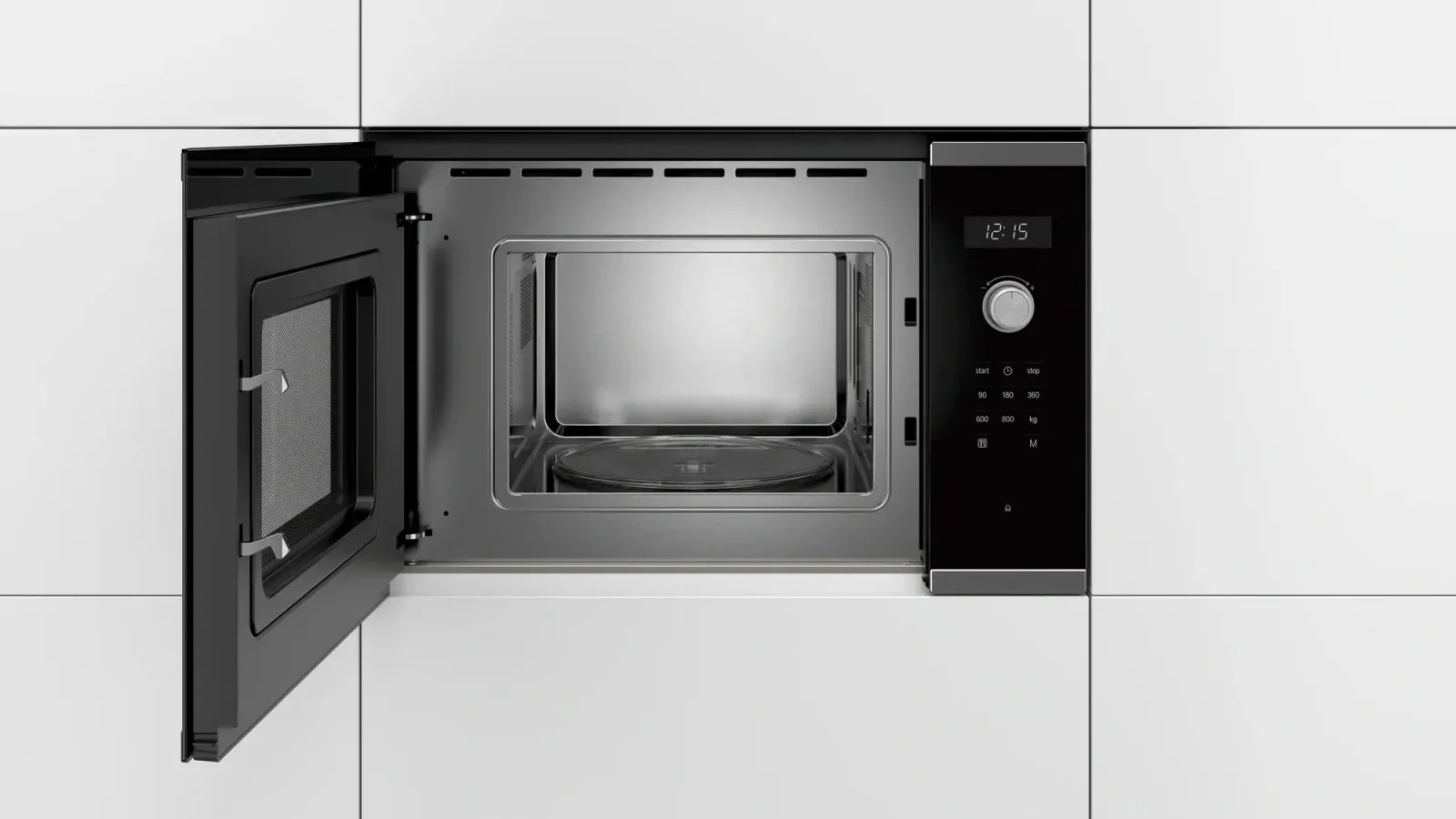 Микроволновая печь Bosch BFL524MS0 20л. 800Вт нержавеющая сталь/черный встраиваемая, 20 л - фото 3