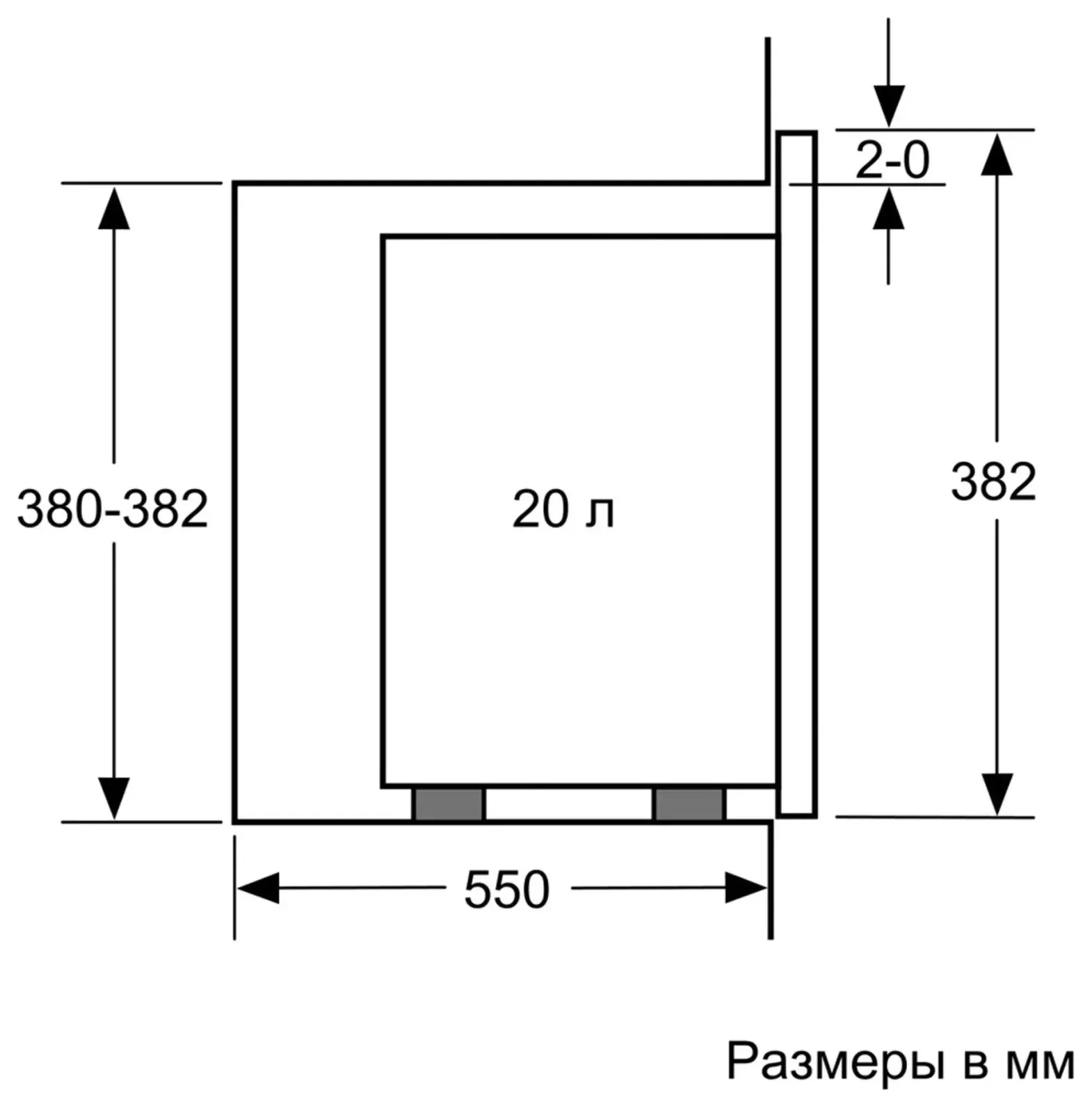 Микроволновая печь Bosch BFL524MW0 20л. 800Вт белый встраиваемая, 20 л - фото 5