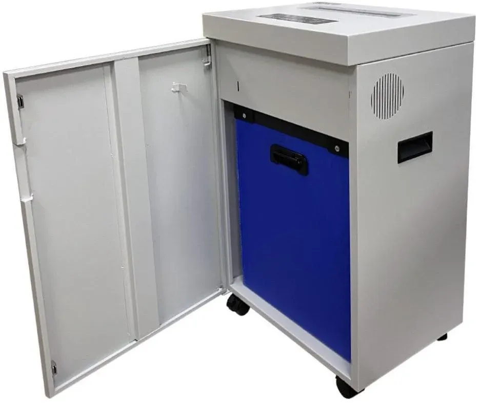 Шредер Office Kit S535 3,8x40 белый секр.P-4 фрагменты 35лист. 50лтр. скобы пл.карты CD - фото 5