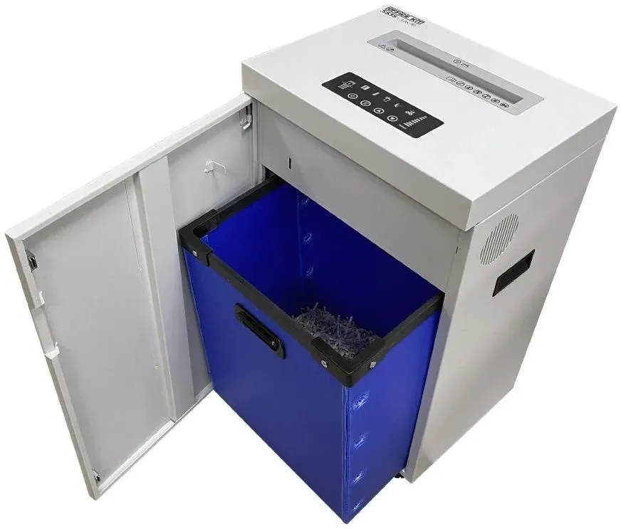 Шредер Office Kit S535 3,8x40 белый секр.P-4 фрагменты 35лист. 50лтр. скобы пл.карты CD - фото 6
