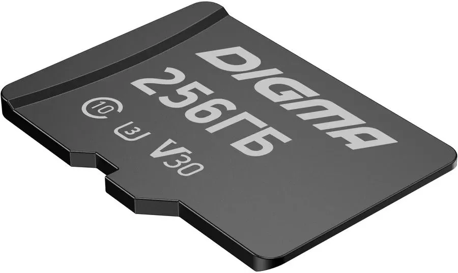 Флеш карта microSDXC 256GB Digma CARD30 V30 + adapter - фото 1