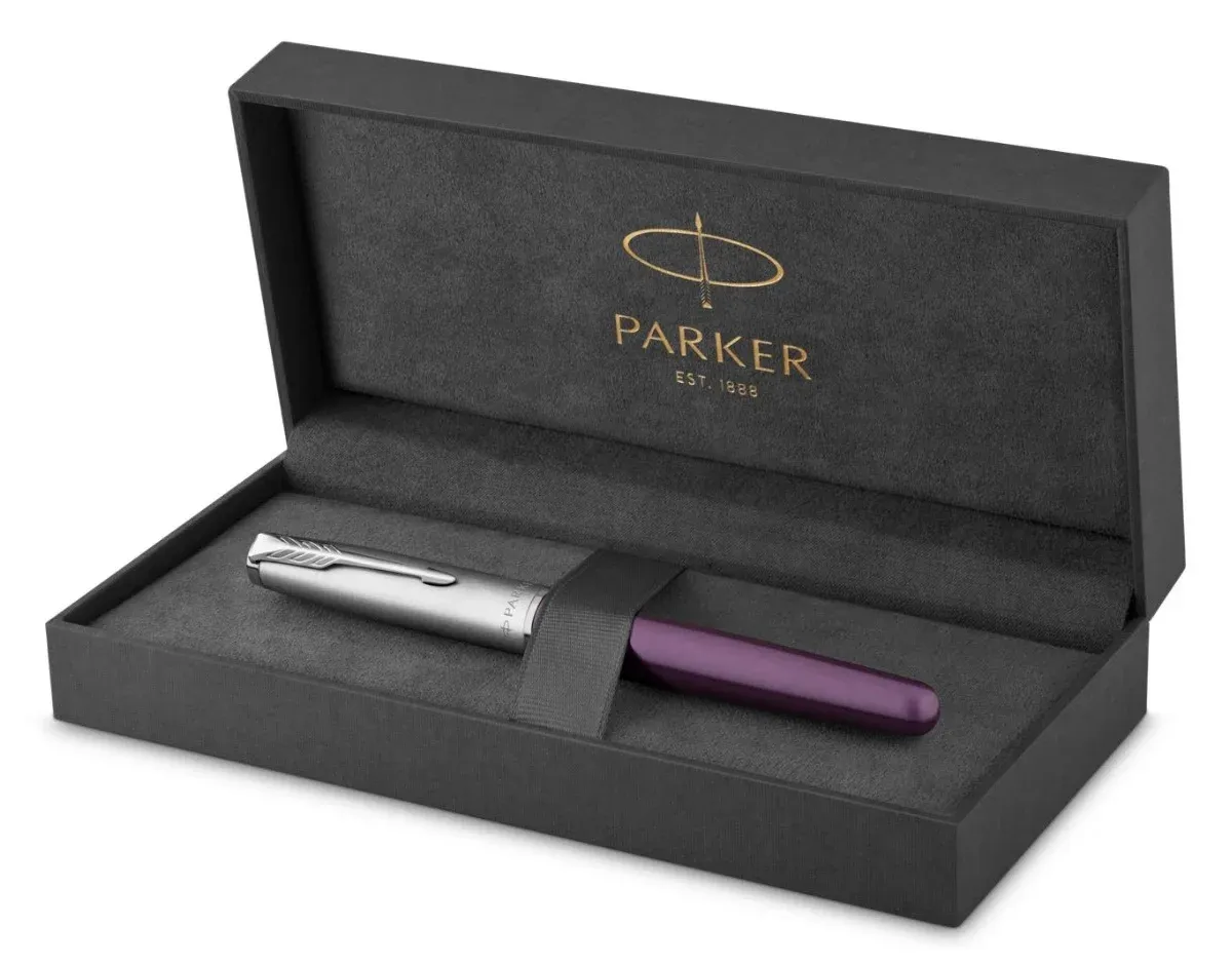 Ручка перьев. Parker Sonnet Essentials SB F545 CW2169366 LaqViolet CT F сталь нержавеющая подар.кор. - фото 5
