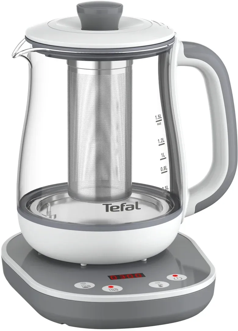 Чайник электрический Tefal BJ551B10 1.5л. 1430Вт белый корпус: стекло/пластик 7211004581 - фото 1
