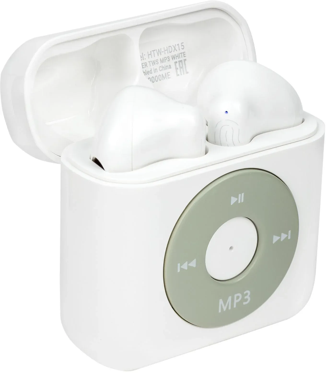 Гарнитура вкладыши Hiper TWS MP3 HDX15 белый беспроводные bluetooth в ушной раковине HTW-HDX15 - фото 7