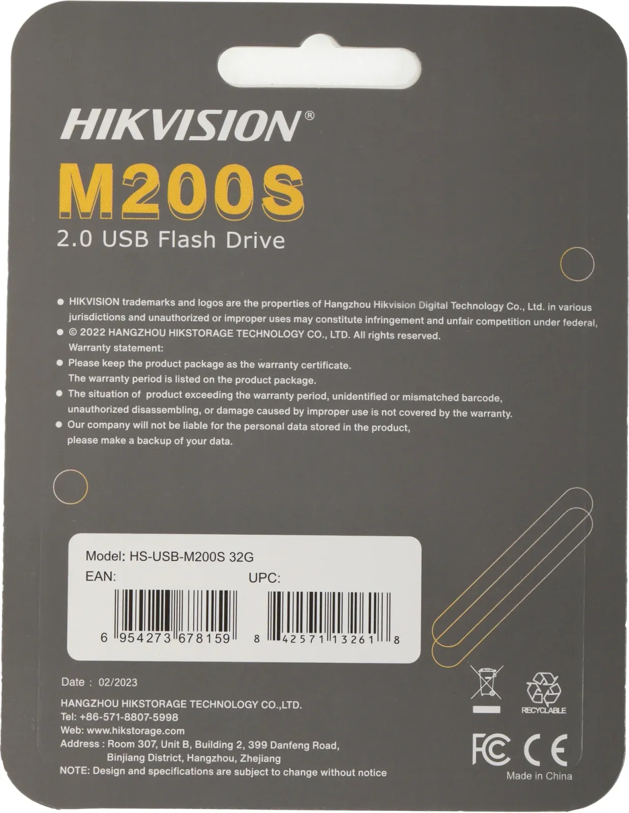 Флеш Диск Hikvision 32GB M200S Hiksemi HS-USB-M200S 32G USB2.0 черный, 32 ГБ - фото 7