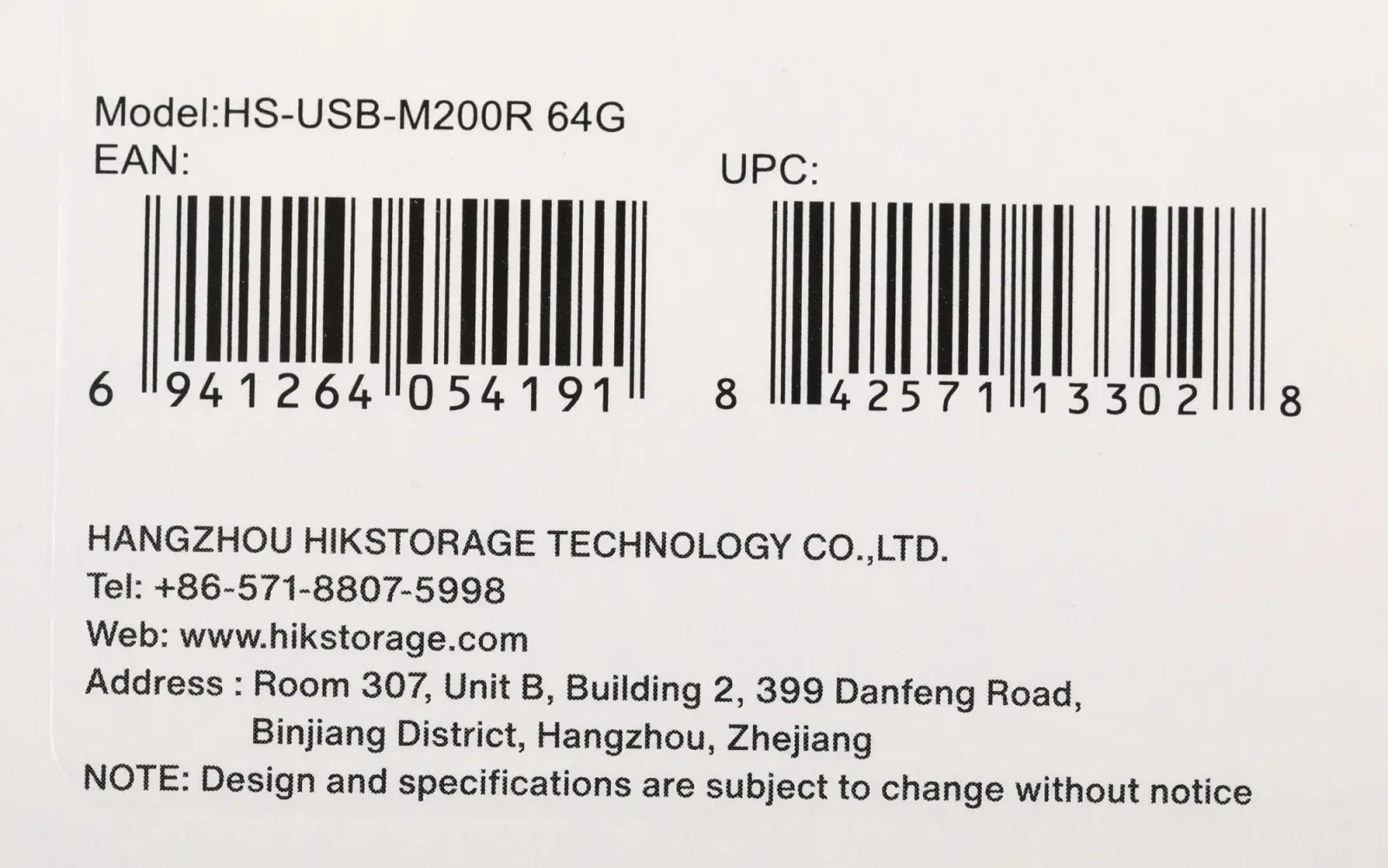Флеш Диск Hikvision 64GB M200R Hiksemi HS-USB-M200R/64G USB2.0 черный, 64 ГБ - фото 4