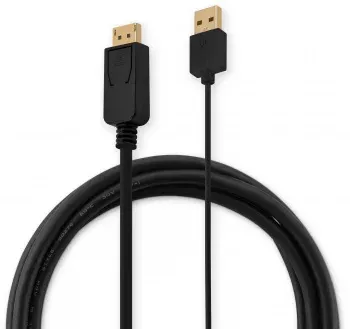 Кабель аудио-видео Buro HDMI m/DisplayPort m 2м. позолоч.конт. черный HDMI-DP-2M - фото 6