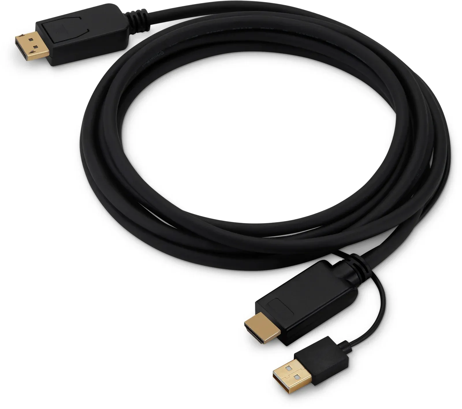 Кабель аудио-видео Buro HDMI m/DisplayPort m 3м. позолоч.конт. черный HDMI-DP-3M - фото 1