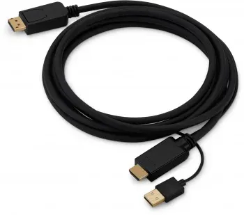 Кабель аудио-видео Buro HDMI m/DisplayPort m 3м. позолоч.конт. черный HDMI-DP-3M - фото 7