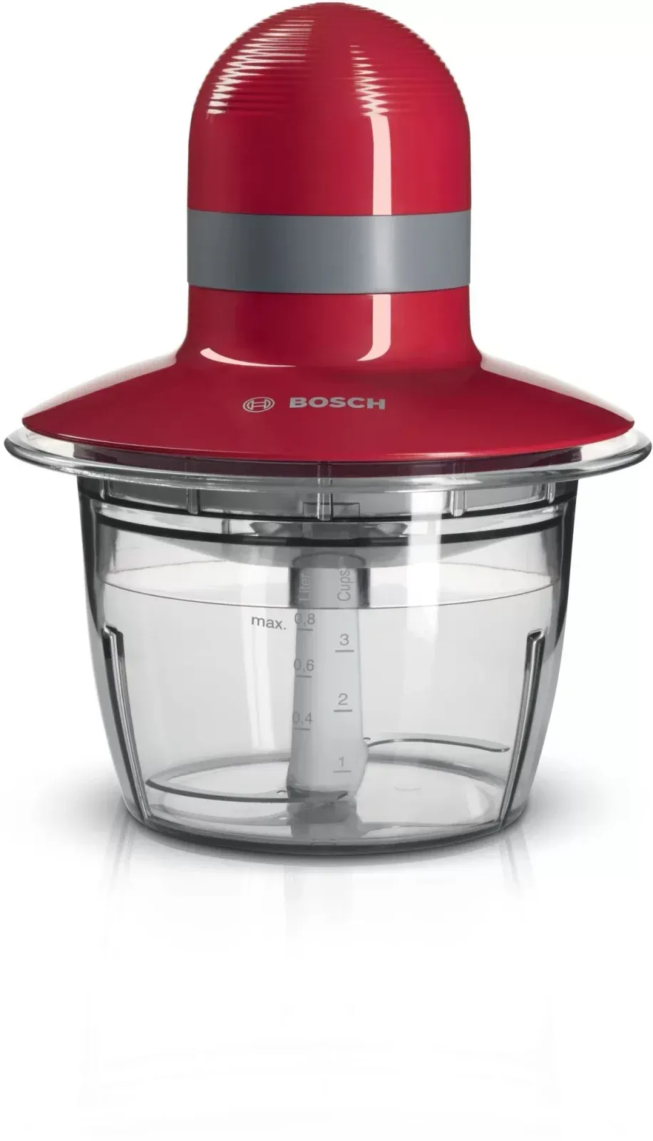 Измельчитель электрический Bosch MMR08R2 0.8л. 400Вт красный/серый - фото 2