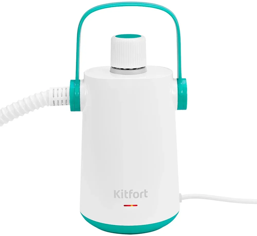 Пароочиститель ручной Kitfort КТ-9109-3 1000Вт белый/бирюзовый - фото 6
